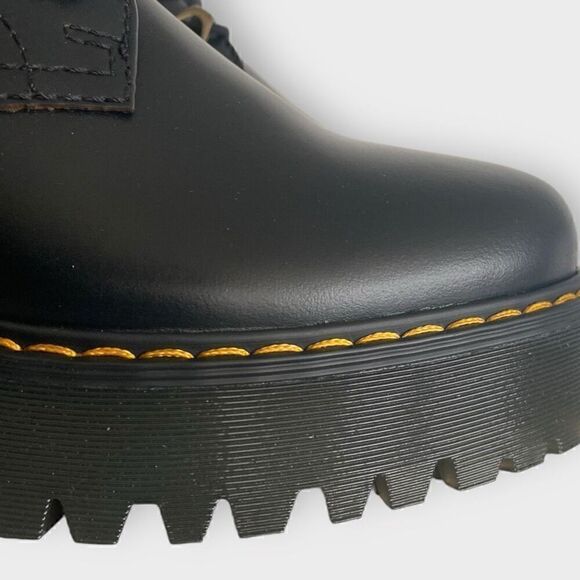 Dr. Martens Leona Lo Black Platform Heeled Oxford Shoes Womens size 8 New - Picture 6 of 12